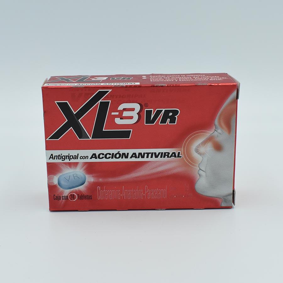 XL-3 VR ANTIVIRAL CAJA CON 24 CAPSULAS(AMANTADINA/CLORF/PARACETAMOL)