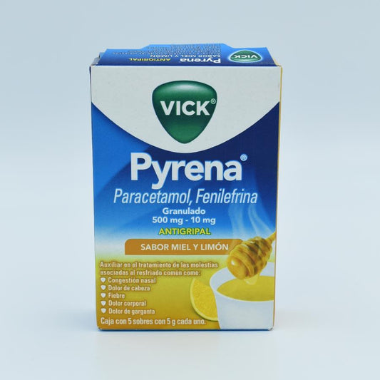 VICK PYRENA  MIEL Y LIMON CAJA CON 5 SOBRES