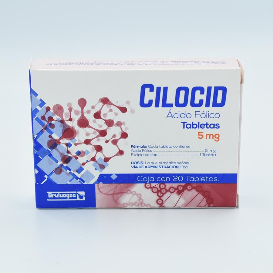 ACIDO FOLICO 5MG CAJA CON 20 TABLETAS (CILOCID)