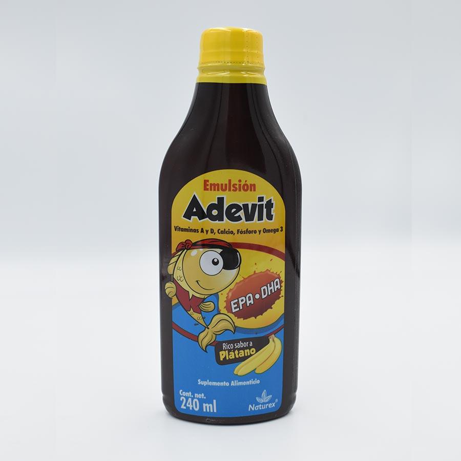 ACEITE DE HIGADO DE BACALAO SABOR PLATANO ENVASE CON 240ML (ADEVIT)