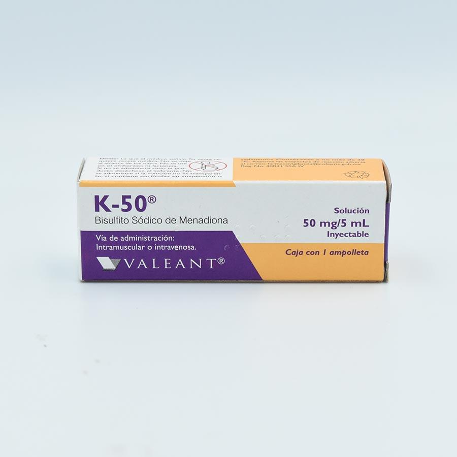 VITAMINA K 50MG/5ML CAJA CON 1 AMPULA (K-50)