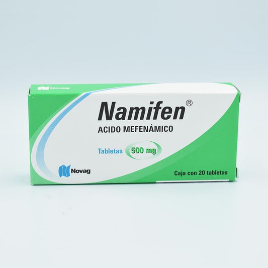 ACIDO MEFENAMICO 500MG CAJA CON 20 TABLETAS (NAMIFEN)