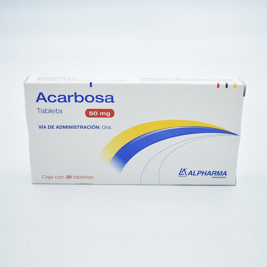 ACARBOSA  50MG CAJA CON 30 TABLETAS  G.I (ALPHARMA)