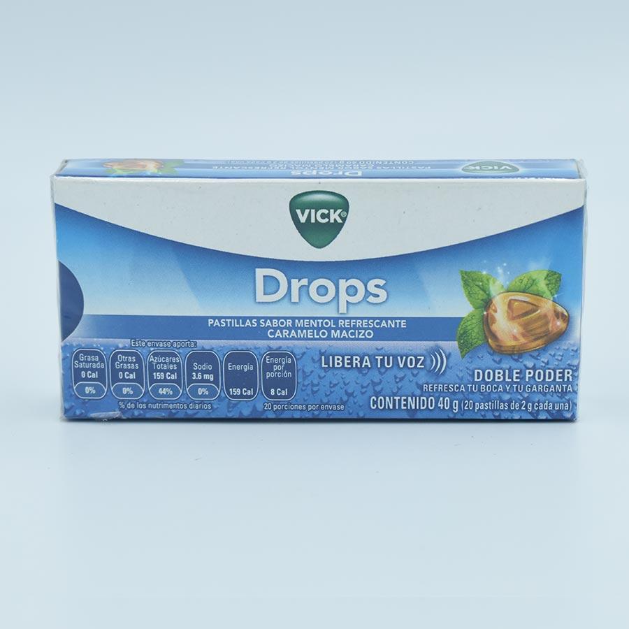 VICK 40GR.CAJA CON 20  PASTILLAS SABOR MENTOL REFRESCANTE