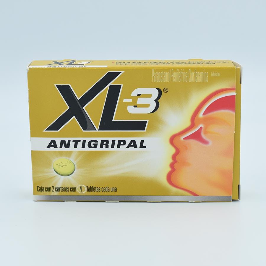 XL-3 CAJA CON 8 TABLETAS(FENILEf/CLORF/PARACETAMOL)