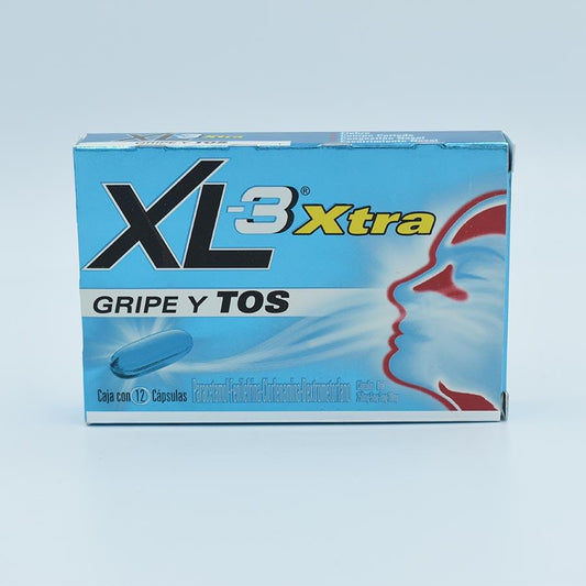 XL-3 XTRA CAJA CON 12 CAPSULAS(FENILEF/CLORF/PARACETAMOL/DEXTRO)