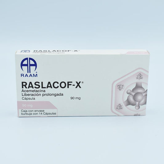 ACEMETACINA 90MG. CAJA CON 14 CAPSULAS (RASLACOF-X)