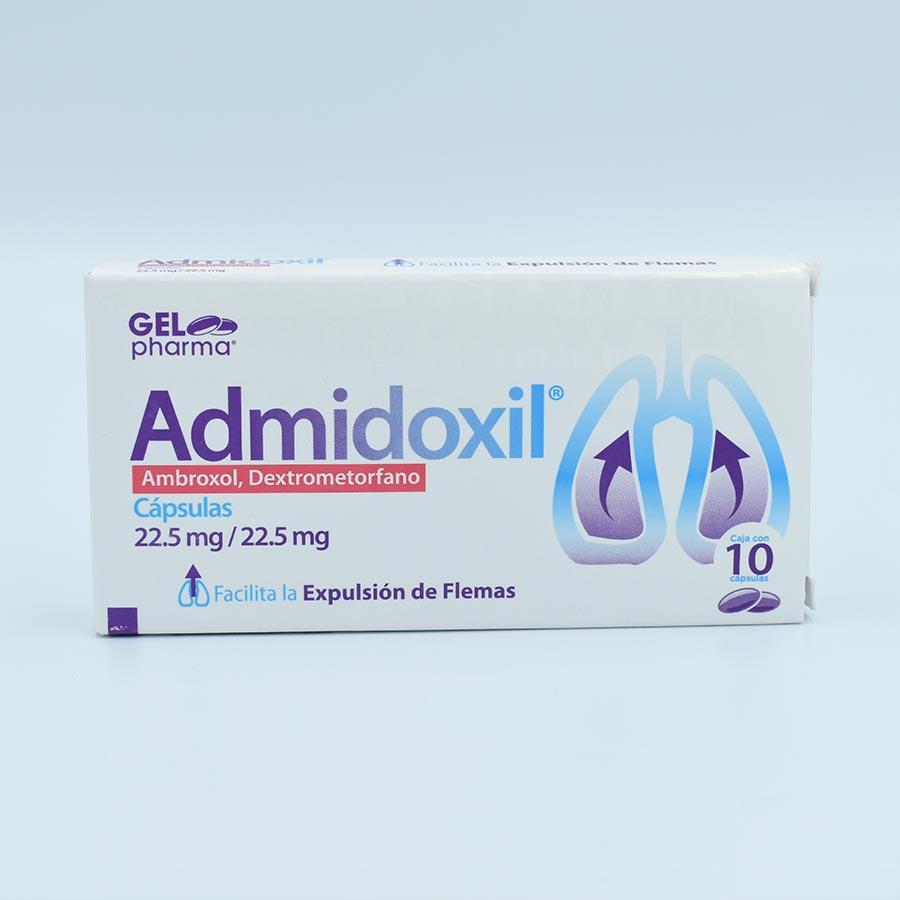 AMBROXOL/ DEXTROMETORFANO 22.5/22.5 MG CAJA CON 10 CAPSULAS (ADMIDOXIL)