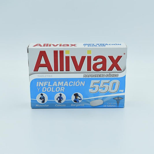 ALLIVIAX 550 MG  CAJA CON 10 TABLETAS (NAPROXENO SODICO)