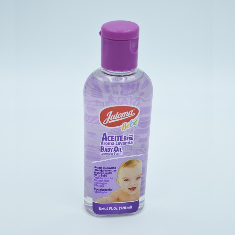 ACEITE PARA BEBE JALOMA AROMA LAVANDA FRASCO CON 120ML.